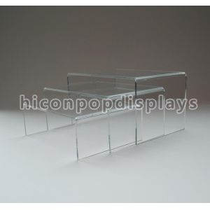 Square Clear Acrylic Display Stands , Acrylic Display Stand For Shoes
