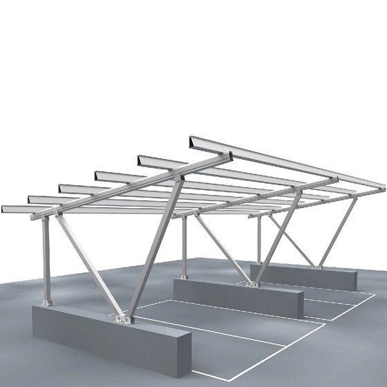 Quality Pv System Structure Aluminum Solar Panel Carport Support with Natural Silver Finish for sale