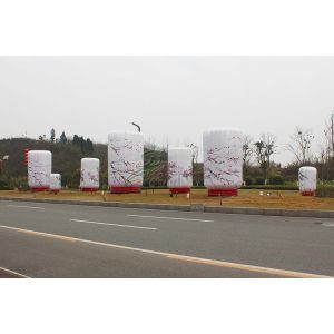 Large Red Fabric House Festival Fabric Lantern For New Year / Christmas /