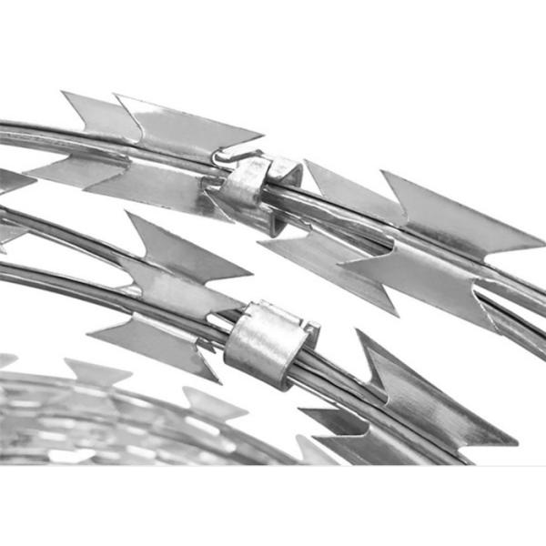 Quality BTO-22 Galvanized Razor Barbed Wire Easy Install Safe Protect For Building Wall for sale