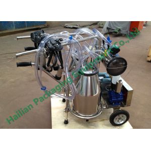 Hand Operated Milk Sucking Machine Twin Buckets With Vacuum Pump