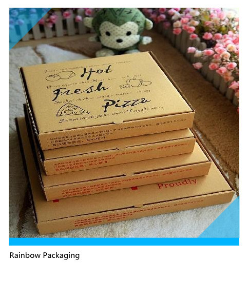 Quality Take Away Pizza Paper Box Packaging Foldable With Printing Surface for sale