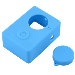 Action Camera Accessories Silicone Protective Case Cover Skin + Lens Cap For