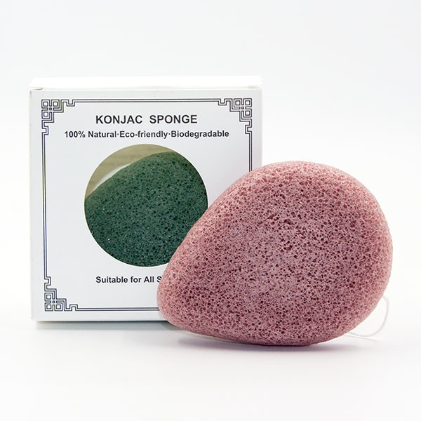 Customized Logo Tear Drop Exfoliating Konjac Sponge 2.5cm Thick