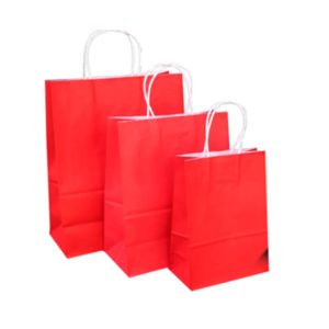 Recycled Paper Shopping Bags With Handles Customized Logo Printing