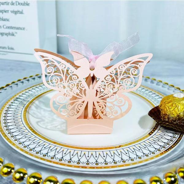 Cardboard Butterfly Exquisite Fancy Packaging Paper Boxes for Wedding Gift Party