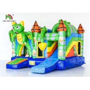 Wholesale Kids Inflatable Bouncer Combo / Green Inflatable Dragon Jumping Castle from china suppliers