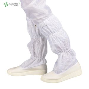 PVC outsole unisex gender cleanroom booties antistatic canvas upper materials