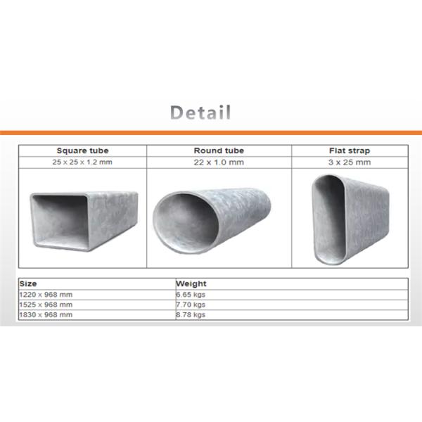 Heavy Duty Galvanized Farm Fence/Cattle Panels/Gate Panels 1.0m x 1.95m height tubing SHS50mm