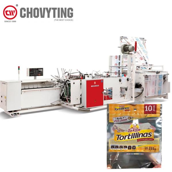 Fully Automatic Bread Bag Making Machine , Stand Up Zipper Poly Bag Making
