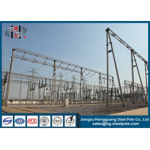 China Q235 Electrical Power electric transmission tower Substation Tubular Steel Structure on sale