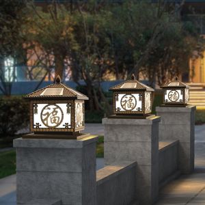 50000 Hours Working Lifetime Aluminum Solar Post Light for Outdoor Main Gate