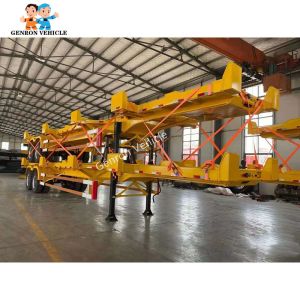 2 Axles 20ft Or 40ft Container Semi Trailer Strengthened Beam WABCO Valve