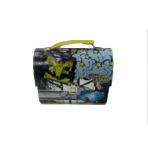 OEM Handle Tin Box Cartoon Pattern Customized Logo Acceptable 216*108*165hmm