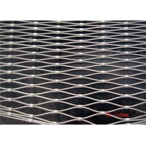 Customized Stainless Steel Balustrade Mesh , Metal Wire Rope Mesh For Facade