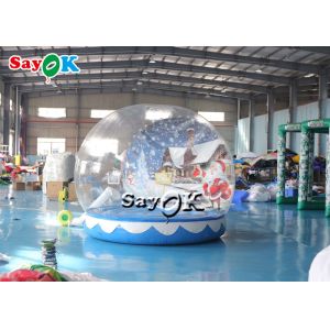 Transparent Inflatable Christmas Bounce House Snow Globe 3m 10ft For Xmas