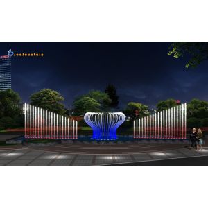 Multicolored underwater stainless portable fountain