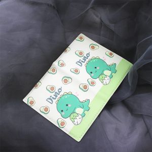 Convenient PU Leather Passport Holder Luggage Tag Document Bag with Printed