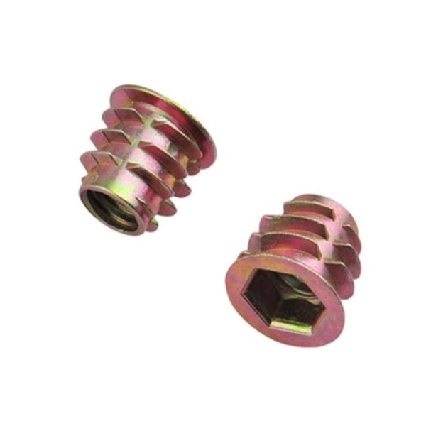 Quality Insert Furniture Nut With Washer Brass Plated for sale