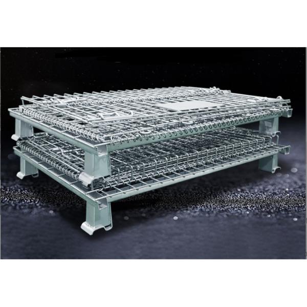 Customizable Rectangular Wire Mesh Stackable Containers Folding Container