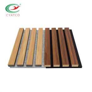 Practical Slatwall Sound Acoustic Panel Natural Oak For Ceiling