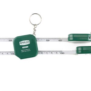 Fiberglass Keyring Tape Measure , Customized Measuring Tape With Button Control