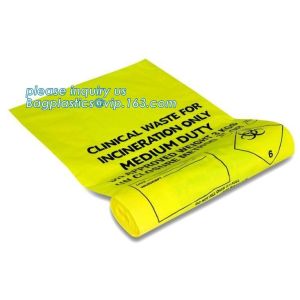 Heavy Duty Dustbin liner Plastic biohazard infectious waste, Biohazard Garbage