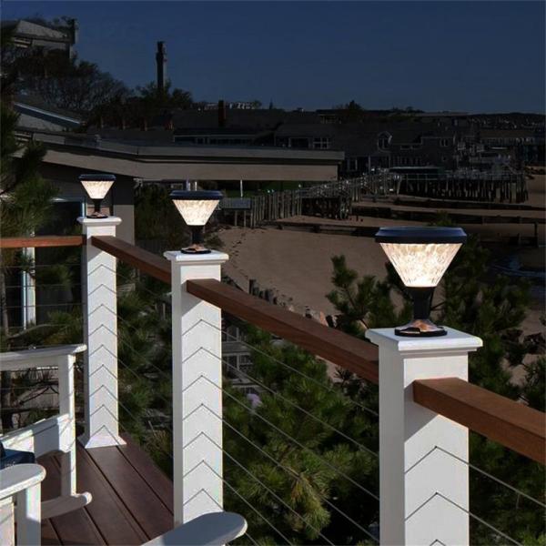 European Style IP65 Waterproof Lamp Yard Solar Led Lawn Bollard Garden Light for Outdoor