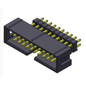2.54mm Box Header Connector Dual Row Elevated Stright Dip Type 2*3-2*32Pin 3AMP
