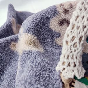 Teddy Bear Sherpa Fleece Fabric 330 Gsm 100% Polyester Bear Printed