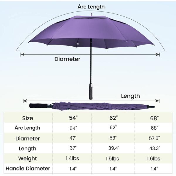 Custom Printing Pattern 8K Golf Umbrella with Larger Windproof and Waterproof Design