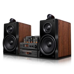 Three Way Creative Passive Bookshelf Speaker HiFi With Wood Ash Finish