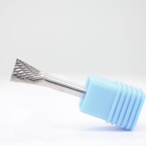 Solid Carbide Inverted Cone Burr SN-42 1/8" Shank Diameter, 1/8" Head Diameter