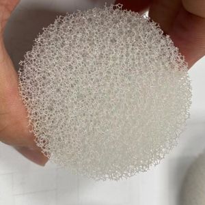 Perforated White Filter Sponge Mesh Polyurethane Cylindrical Foam