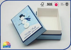 China Christmas Snowman 4C Printed Customized Size Rigid Shoulder Box With Buttons on sale