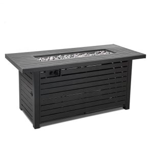 Aluminum Patio Gas 50000BTU Square Fire Pit Table Customized Color