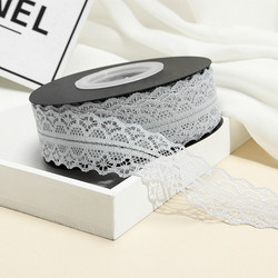 2.5cm Elastic Band Hollow Flower Ribbon for Sewing Clothing Garment Macaron red