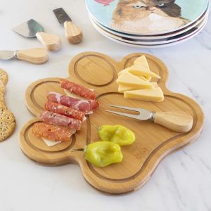Sustainable Plate Dish Bamboo Cheese Chopping Board with Unique Design