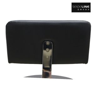 Black Bar Stool Seat Cushion Diameter 38.5cm Adjustable Gas Rod 200 Stroke PU