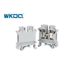 JUK 6N Din Rail Mounted Terminal Block Connector , Quick Connect Terminal Block