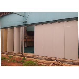 Top Hanging MDF Operable Partition Wall Systems / Classroom Acoustic Movable