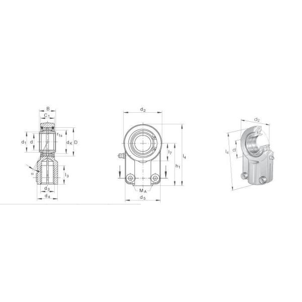 GIHRK40 DO B GIHRK 50 DO Hydraulic Rod End Bearing With Female Threaded