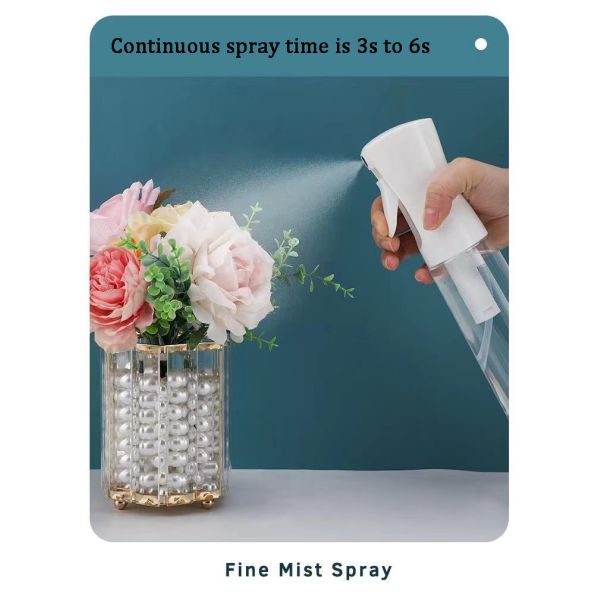 Plastic Continuous Spray Bottle 200ml 300ml 500ml Leakproof and Refillable for Cosmetic Liquids