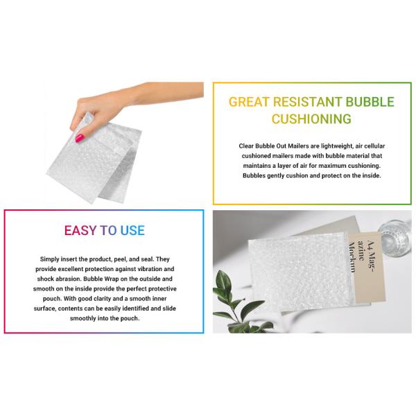 Bubble Out Bag Pouches, Shipping Mailers, Protective Self-Seal Bubble Packaging Bags, Shockproof Foam Bags