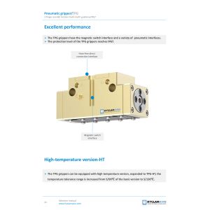 IP67 Two Jaw Parallel Pneumatic Gripper TPG Parallel Motion Two Jaw Gripper