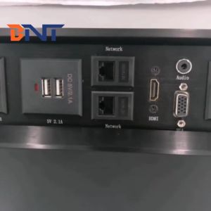 Luxurious meeting room desktop hidden pop up socket with bottom interface