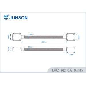 ABS Head 304 Stainless Steel Door Loop For Surface Mounting
