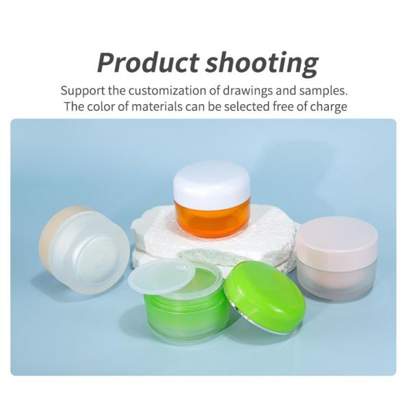 Acrylic Plastic Type 30g 50g Face Cream Jar for Cosmetic Packaging Body Scrub Butter