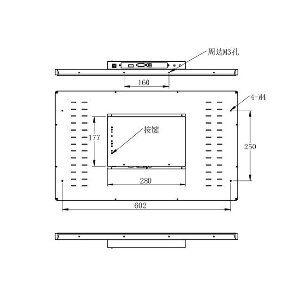 27 inch PLC Wall-Mounted Touch Embedded Computer Industrial Monitors