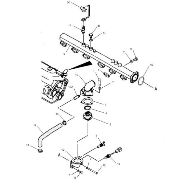 5I-7578 297-9314 3064 3066 Engine 312 320C Excavator Water Temperature Sensor Sender